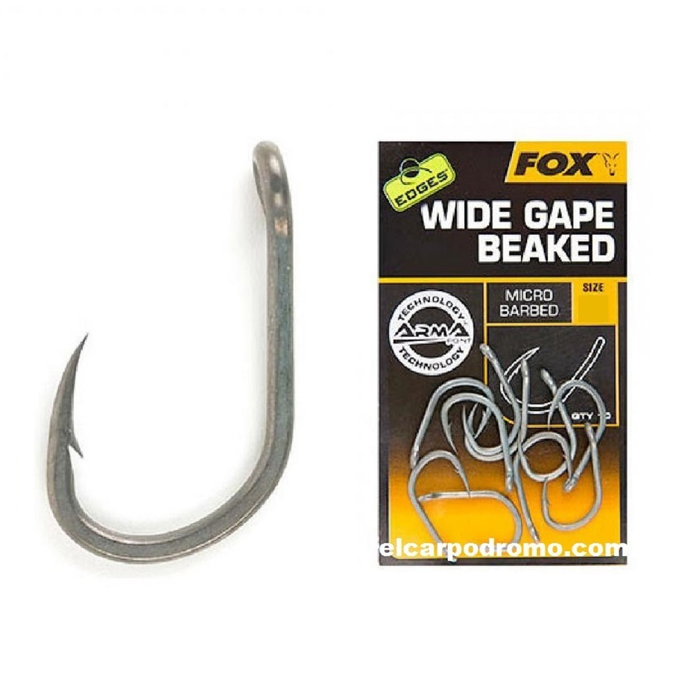 [CHK185] Fox Anzuelos Edges Arma Point Wide Gape Beaked Size 6